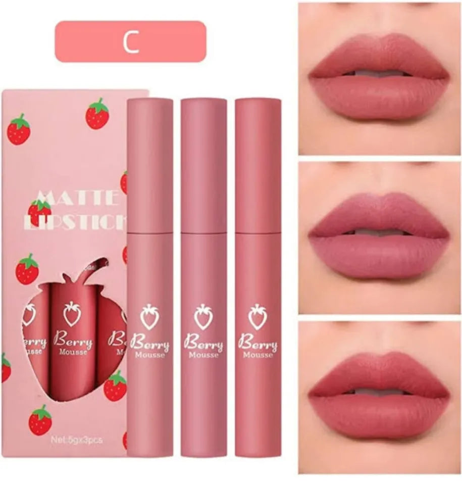 Pack Of 3 Matte Lipgloss