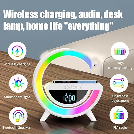 Digital LED Wireless Charger Speaker - Cart N Buy